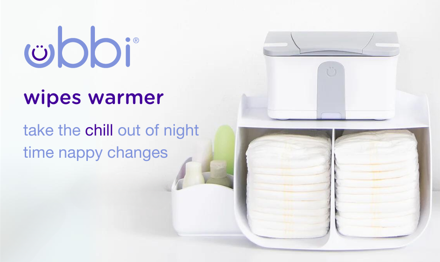 Take the chill out of nappy changes with Ubbi Wipes Warmer
