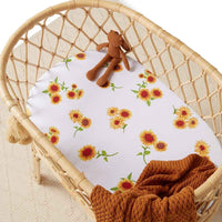 Snuggle Hunny Kids Bassinet Sheet Change Mat Cover Sunflower Free Delivery The Stork Nest