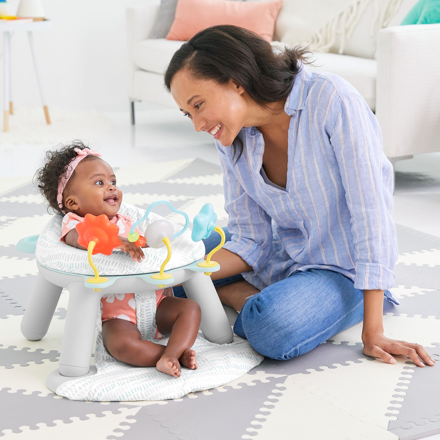 Skip Hop Silver Lining Cloud 2 in 1 Activity Floor Seat Free