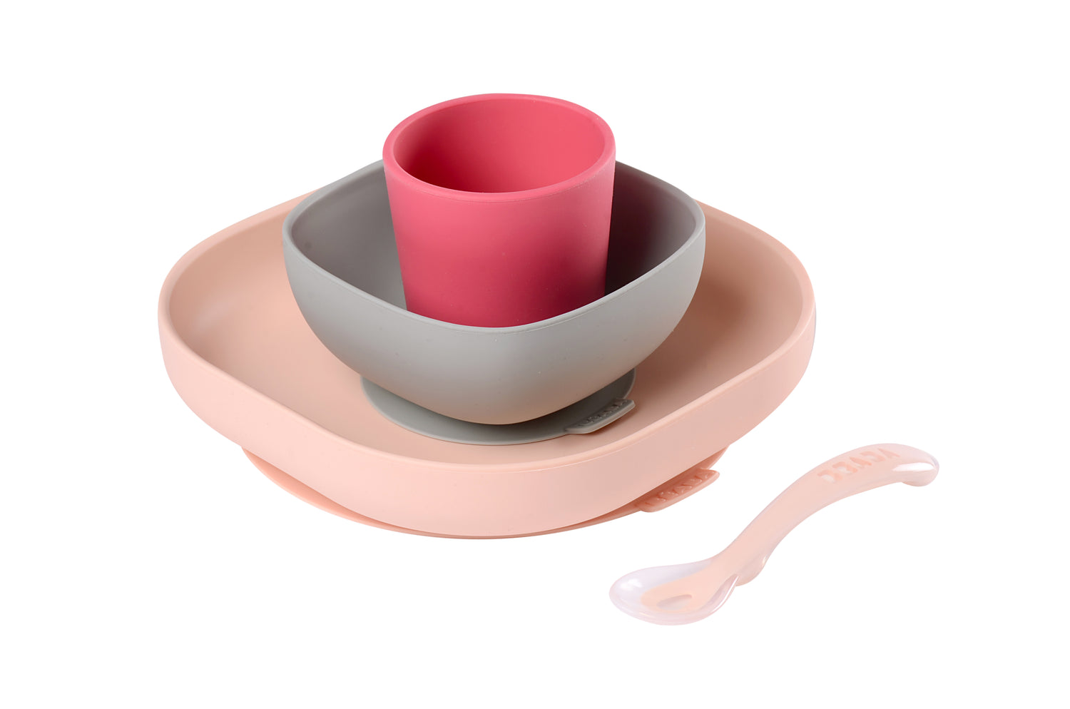 Beaba-silicone-pink-meal-set