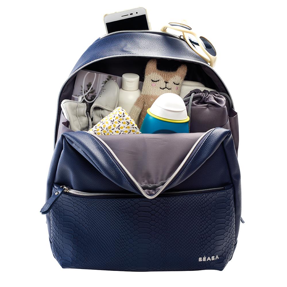 San Francisco Nappy Backpack - Blue with Snake Print (1)