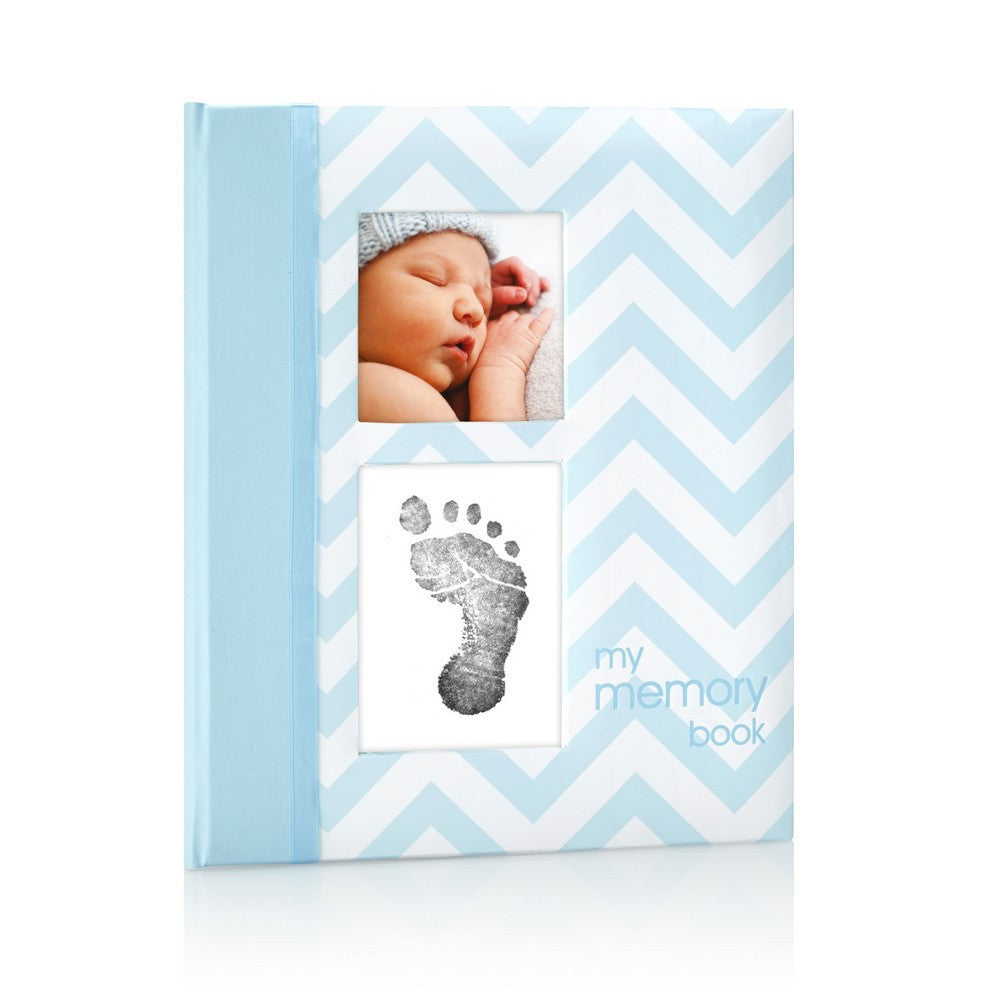 Pearhead - Blue Chevron Baby Book-The Stork Nest