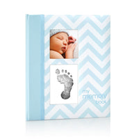 Pearhead - Blue Chevron Baby Book-The Stork Nest