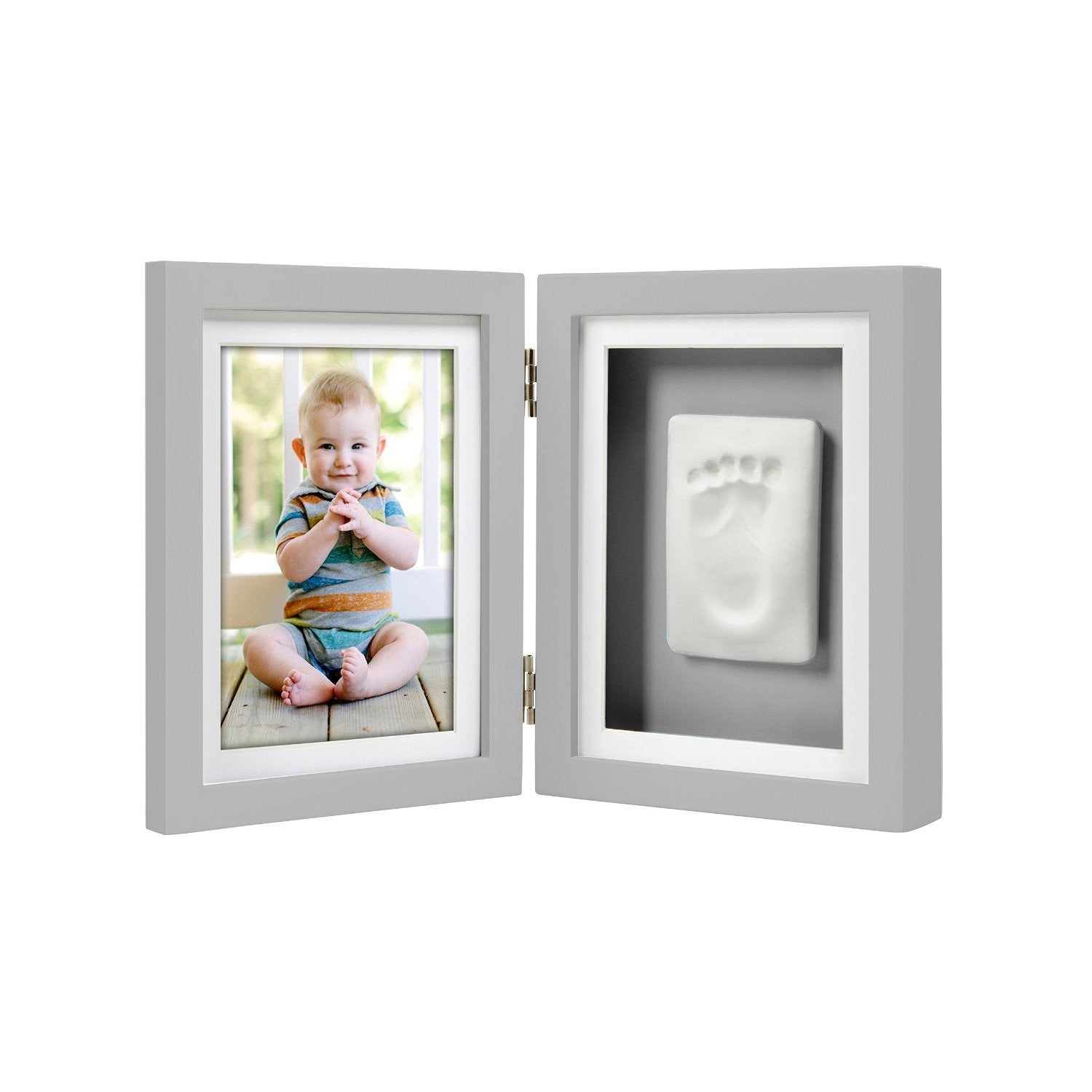 Pearhead - Grey Babyprints Desktop Frame-The Stork Nest