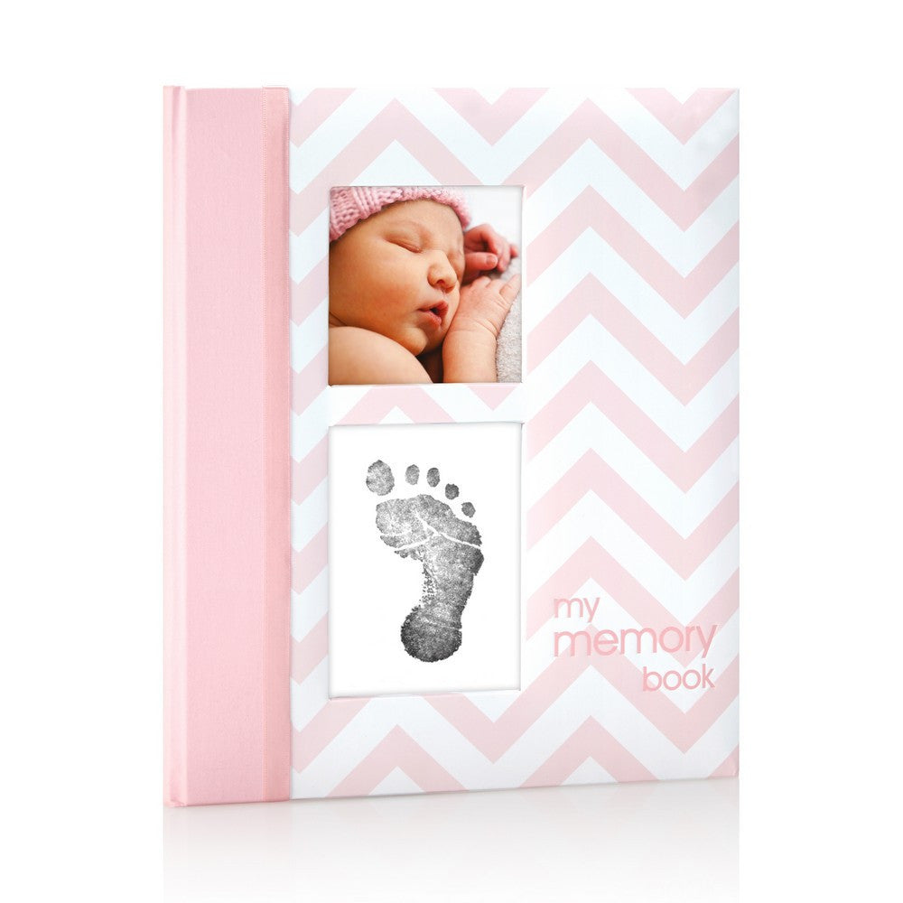 Pearhead - Pink Chevron Baby Book-The Stork Nest